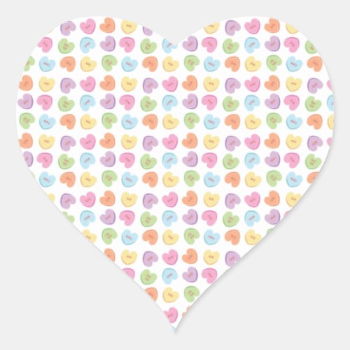 Colorful Valentine Candy Hearts  Placemat Holiday  Heart Sticker