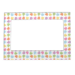 Colorful Valentine Candy Hearts Placemat Holiday Magnetic Frame