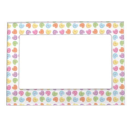 Colorful Valentine Candy Hearts  Placemat Holiday  Magnetic Frame