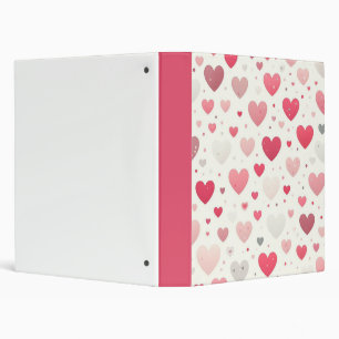 Colorful Valentine's day heart 3 Ring Binder