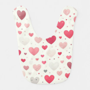 Colorful Valentine's day heart Baby Bib