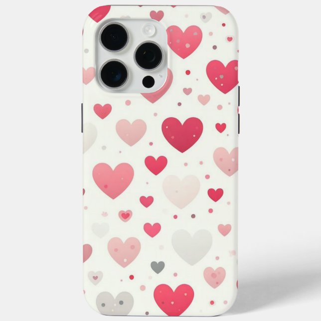 Colorful Valentine's day heart Case-Mate iPhone Case (Back)