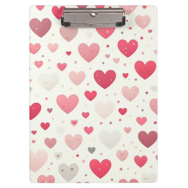 Colorful Valentine's day heart Clipboard (Front)