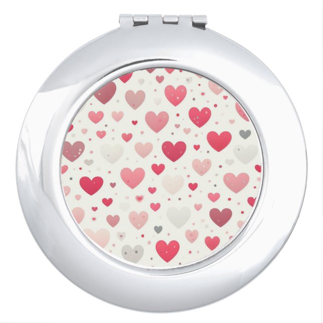 Colorful Valentine's day heart Compact Mirror (Front)