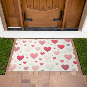 Colorful Valentine's day heart Doormat