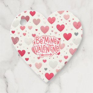 Colorful Valentine's day heart Favor Tags