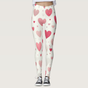 Colorful Valentine's day heart Leggings