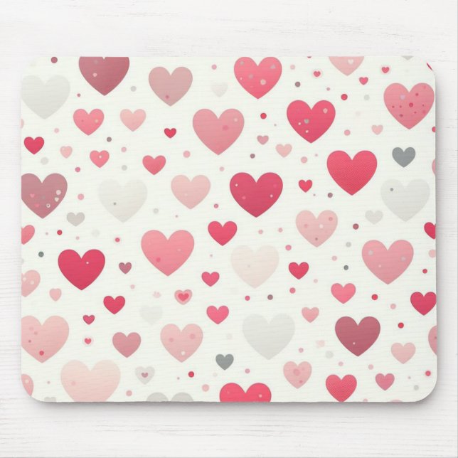 Colorful Valentine's day heart Mouse Pad (Front)