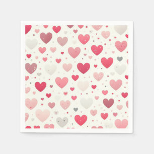 Colorful Valentine's day heart Napkins