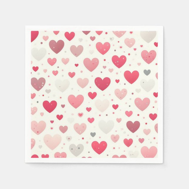 Colorful Valentine's day heart Napkins (Front)