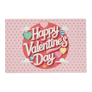 Colorful Valentine's day heart Placemat