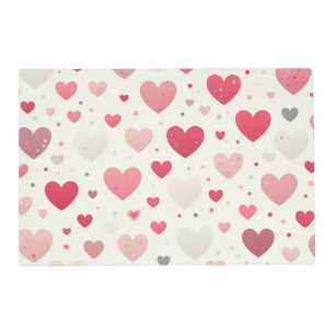 Colorful Valentine's day heart Placemat