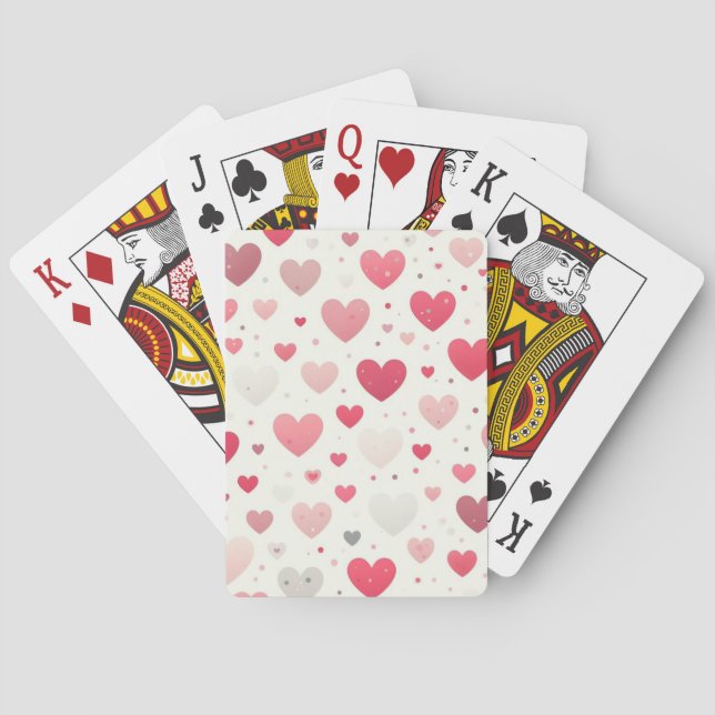 Colorful Valentine's day heart Poker Cards (Back)