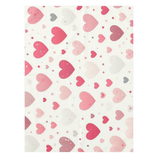 Colorful Valentine's day heart Tablecloth (Front)