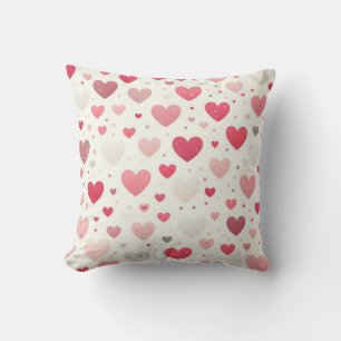 Colorful Valentine's day heart Throw Pillow