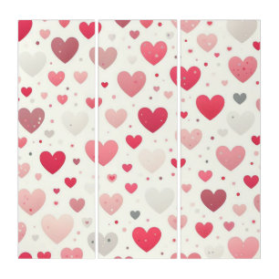 Colorful Valentine's day heart Triptych