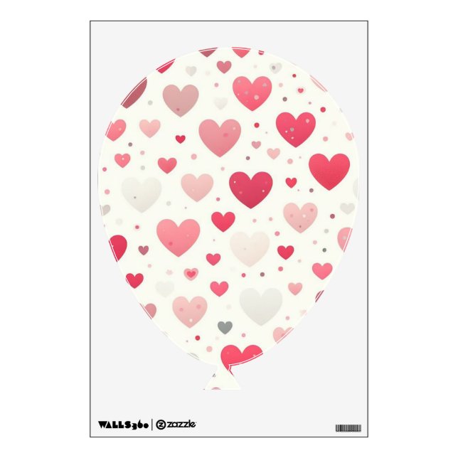 Colorful Valentine's day heart Wall Decal (Front)