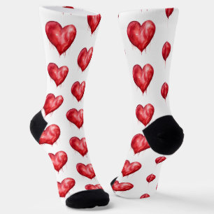 Colorful Valentine's Day Hearts Socks