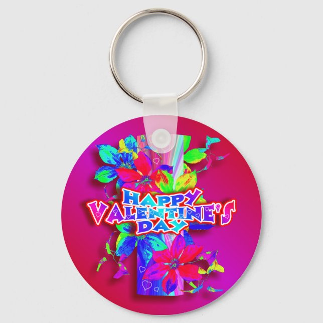 Colorful Valentine's Day Key Chain (Front)