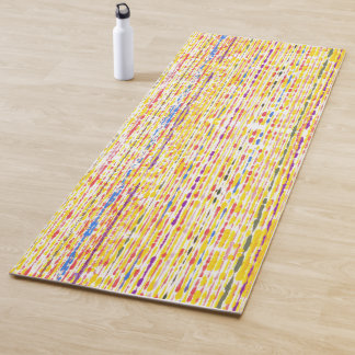 Colorful Variegated Rainbow Raindrops Yoga Mats