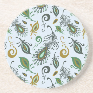 Colorful Various Feathers Drink Coaster