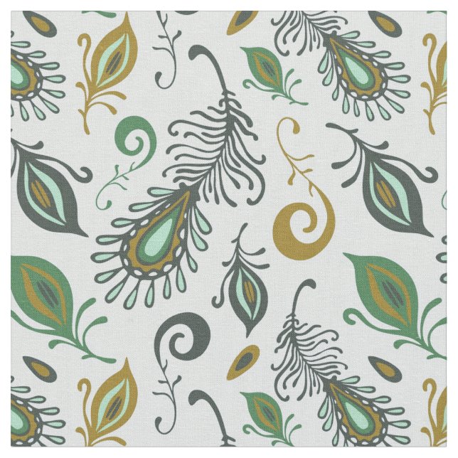 Colorful Various Feathers Fabric (Close Up)