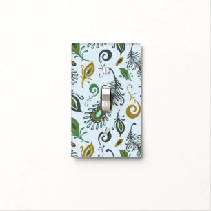 Colorful Various Feathers Light Switch Cover