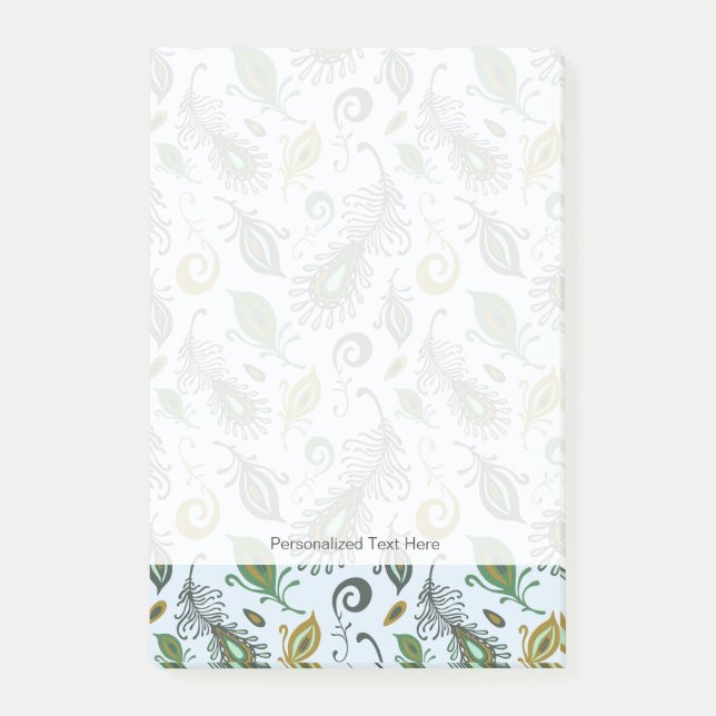 Colorful Various Feathers Post-it Notes (Front)