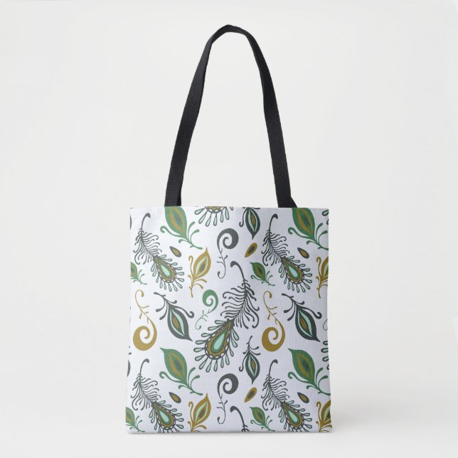 Colorful Various Feathers Tote Bag (Front)