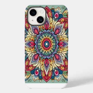 Colorful Vector Abstract Mandala Pattern iPhone 14 Case