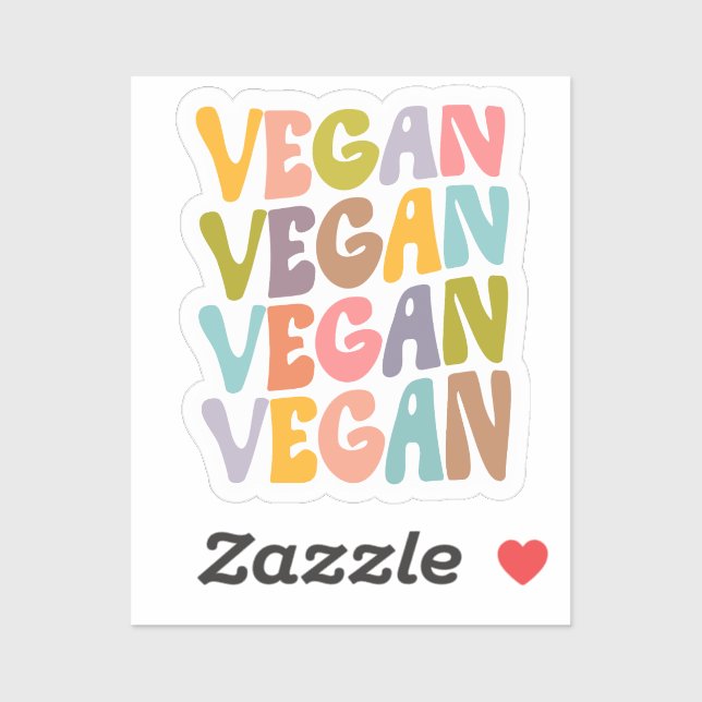 Colorful  Vegan  Sticker (Sheet)