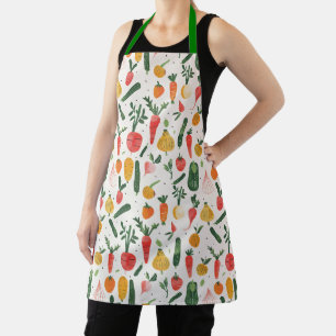 Colorful Vegetable Illustration Apron