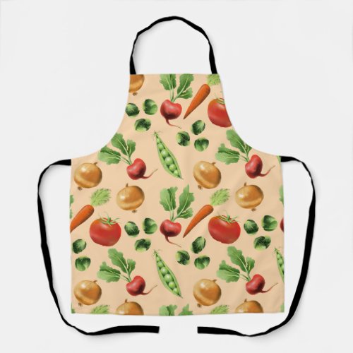 Colorful Vegetable Pattern Apron