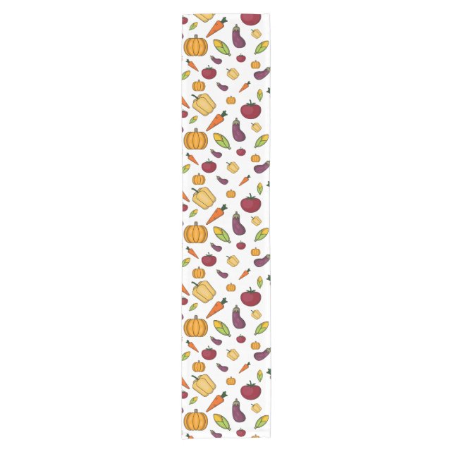 Colorful Vegetable Table Runner (Front)