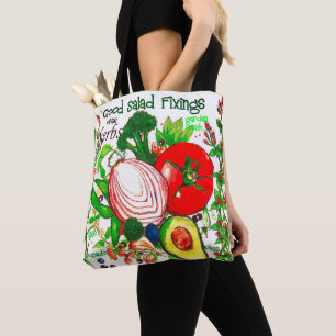 Colorful Vegetables Art Shopping Tote Bag
