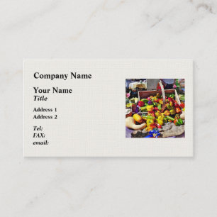 Colorful Vegetables in a Farmer's Market Business Card