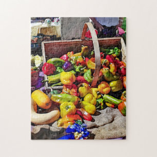 Colorful Vegetables in a Farmer's Market Jigsaw Puzzle