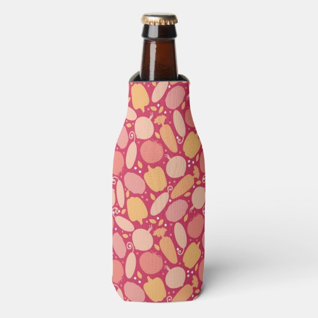 Colorful vegetables pattern bottle cooler (Bottle Front)