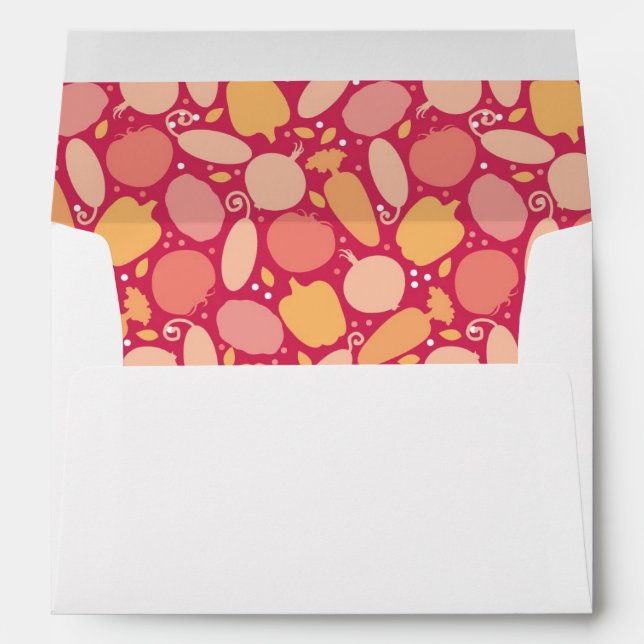 Colorful vegetables pattern envelope (Back (Bottom))