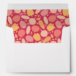 Colorful vegetables pattern envelope