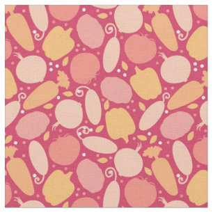Colorful vegetables pattern fabric