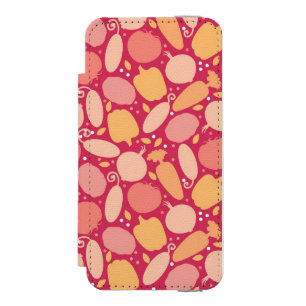 Colorful vegetables pattern wallet case for iPhone SE/5/5s