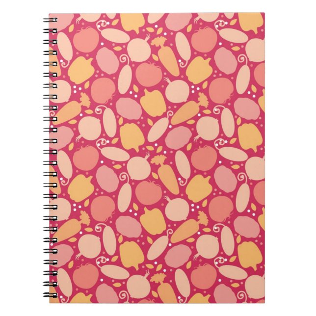 Colorful vegetables pattern notebook (Front)