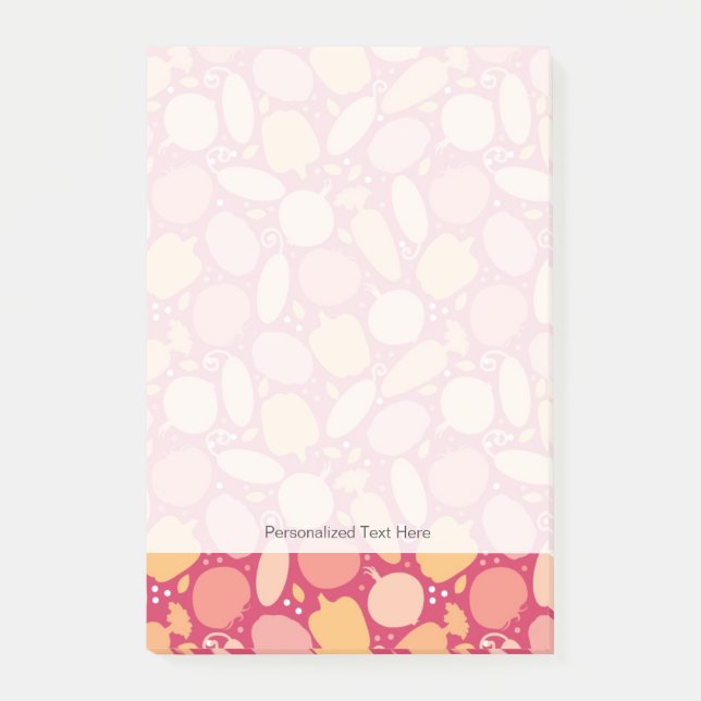 Colorful vegetables pattern post-it notes (Front)