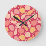 Colorful vegetables pattern round clock