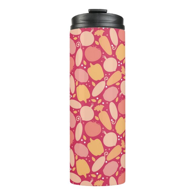 Colorful vegetables pattern thermal tumbler (Front)