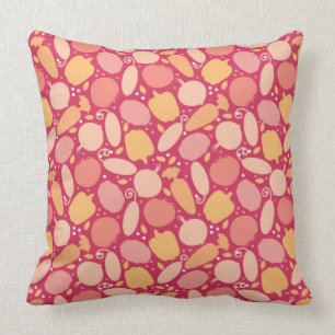 Colorful vegetables pattern throw pillow