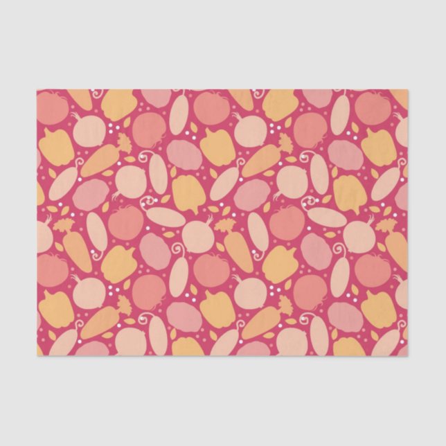 Colorful vegetables pattern tissue paper (Front)