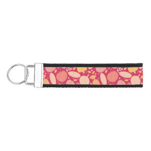Colorful vegetables pattern wrist keychain