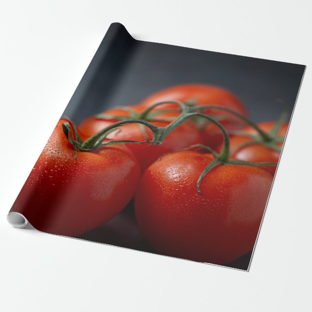 Colorful Vegetables Wrapping Paper (Unrolled)
